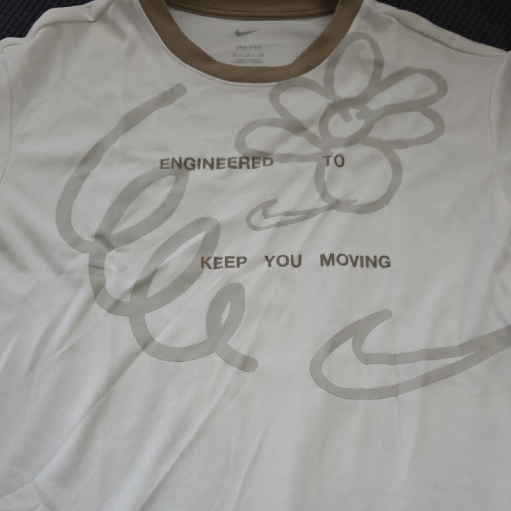 Nike White Tee with Brown Accents (Used)